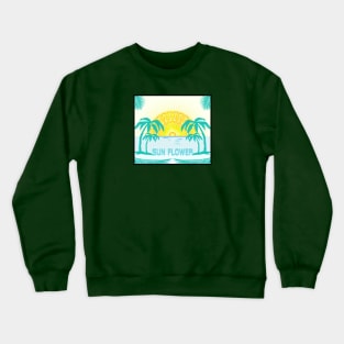Sun Flower and beach Crewneck Sweatshirt